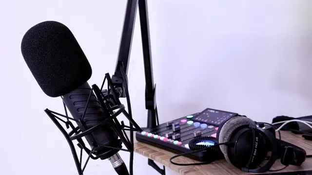Image of my microphone and mixer